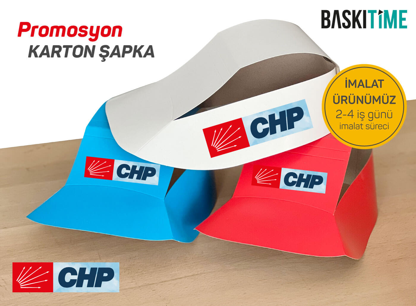 Chp Promosyon Karton Şapka