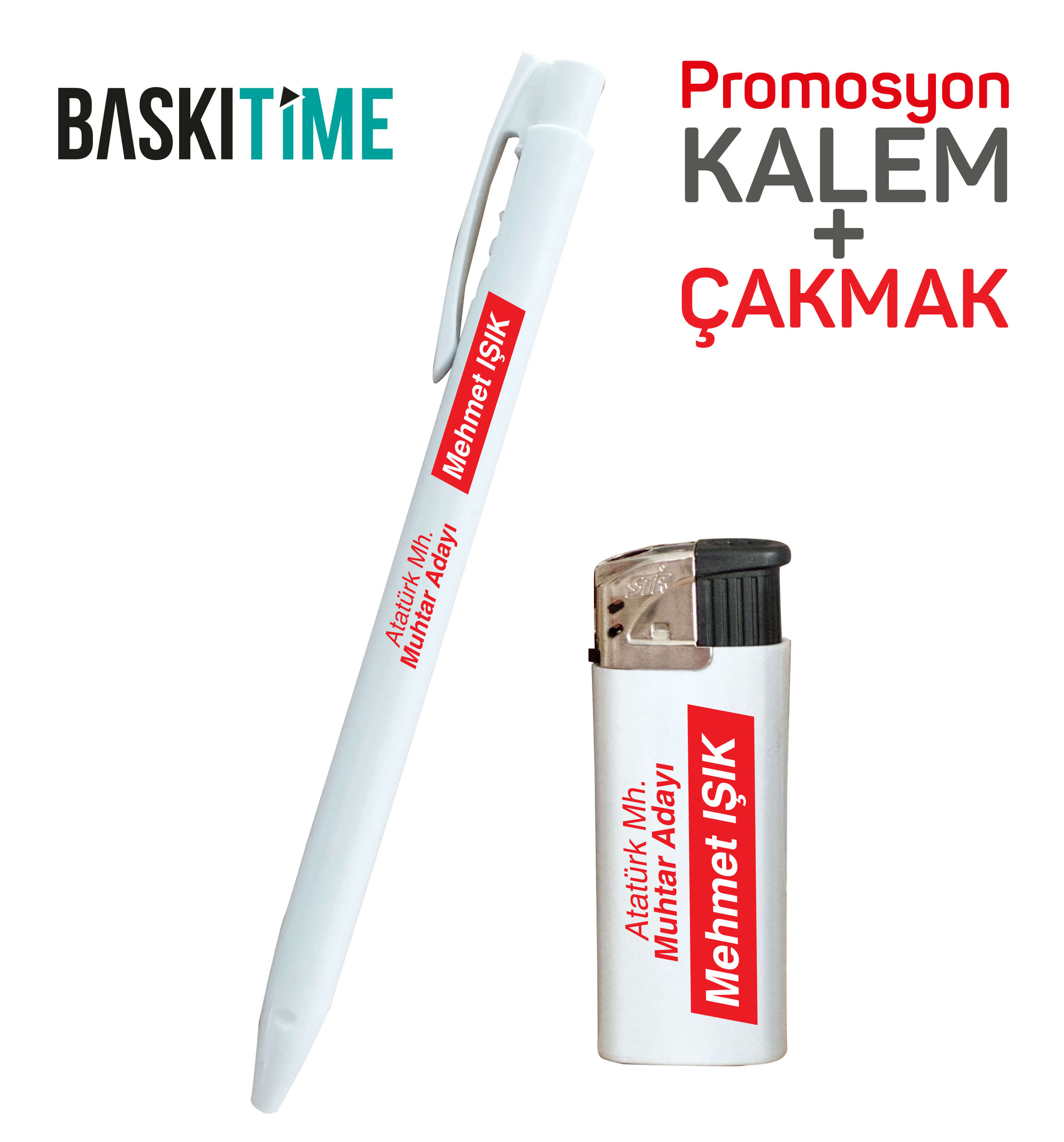 Muhtar Adayı Promosyon Çakmak Kalem