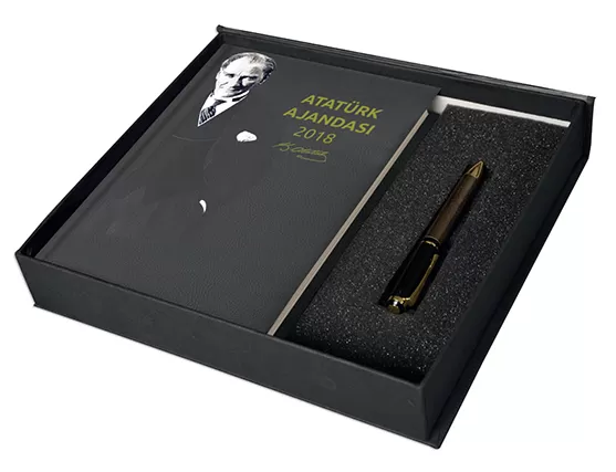 Atatürk Ajanda Kalem Seti Kutulu