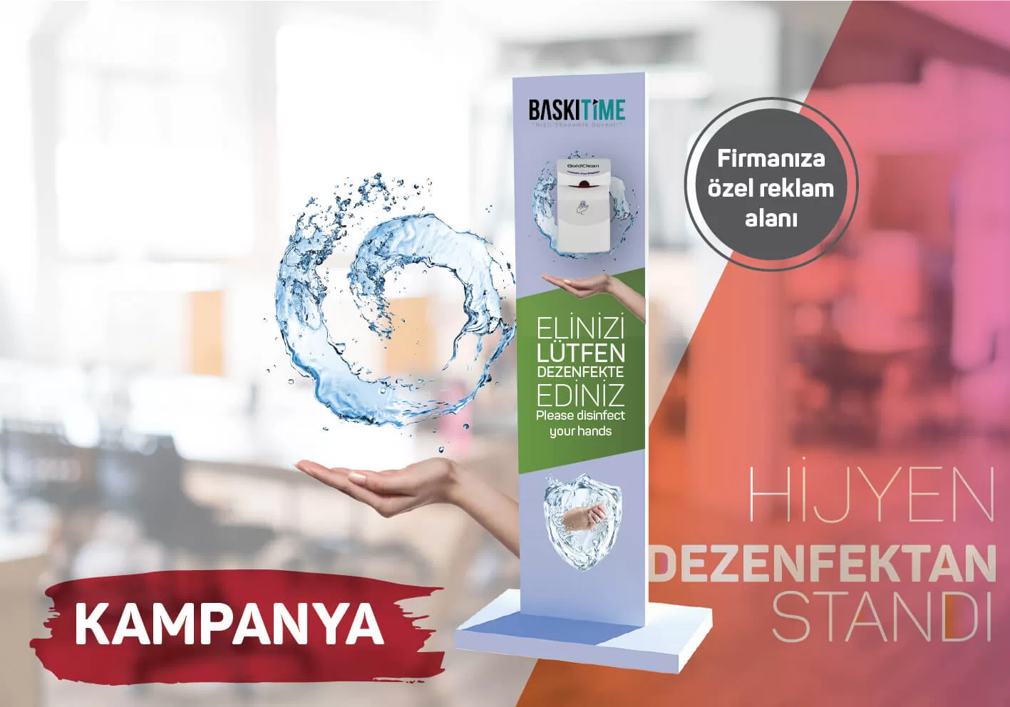 Dezenfektan Standı Metal