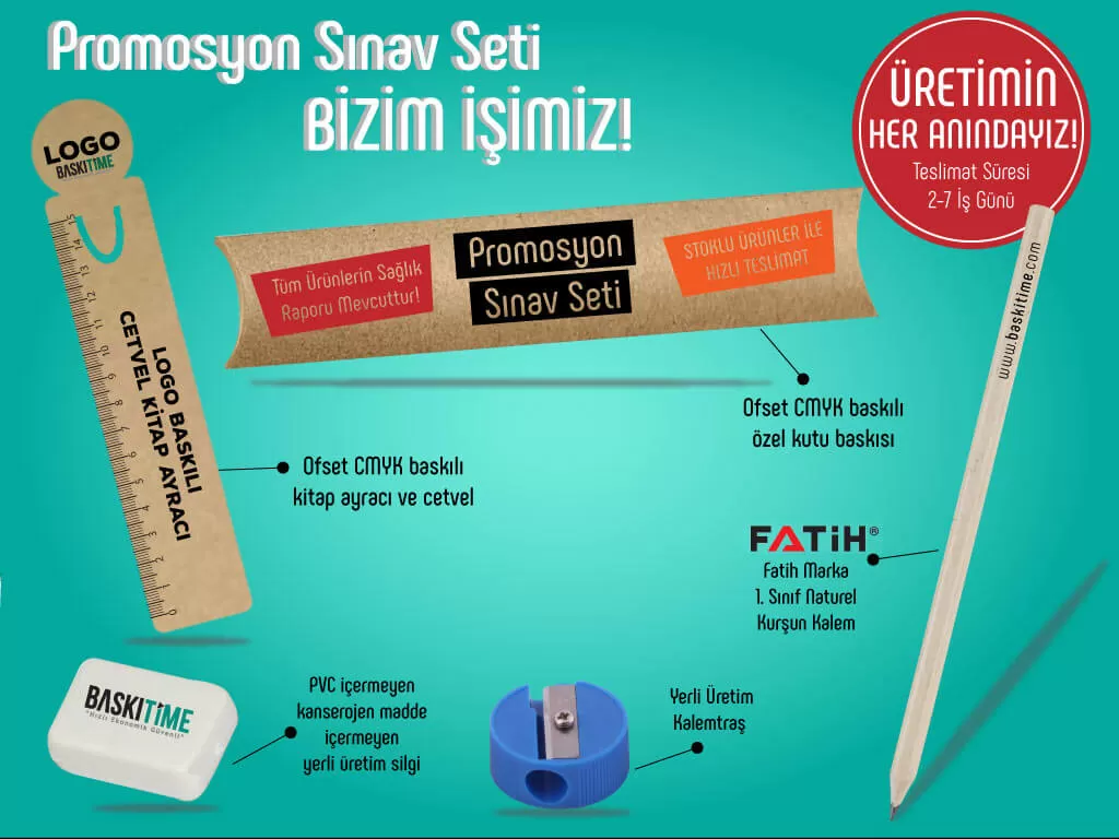 Kraft Kutulu Sınav Seti (cetvelli Kitap Ayraçlı)