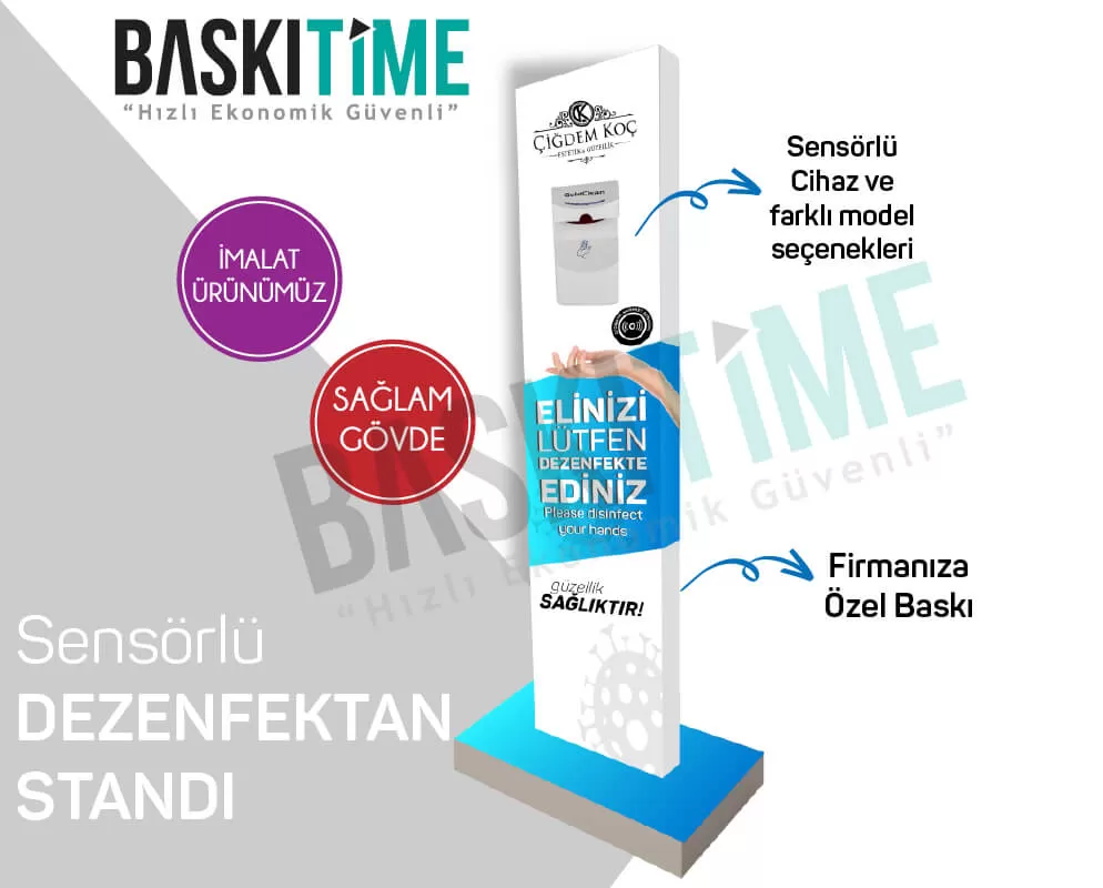 Sensörlü Dezenfektan Standı I Temazsız 